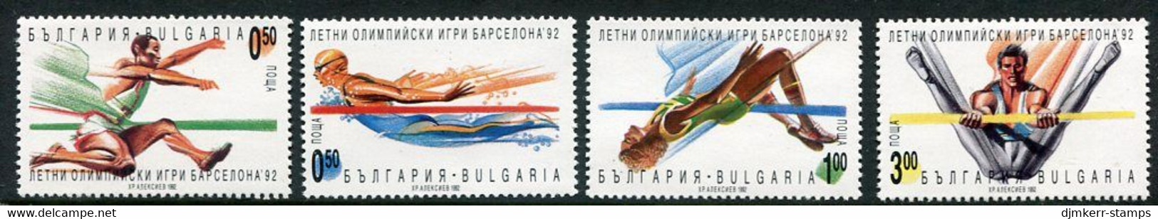BULGARIA 1992 Olympic Games: Barcelona MNH / **.  Michel 3986-89 - Unused Stamps