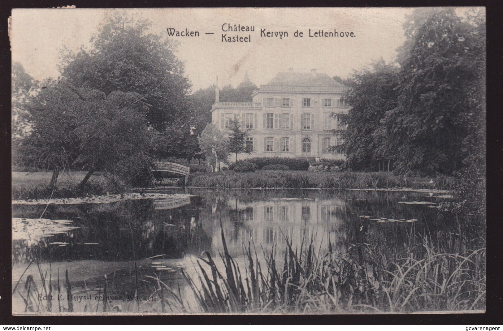 WAKKEN  CHATEAU KERVYN DE LETTENHOVE   !!! BOVENAAN MET KREUKJES - Dentergem