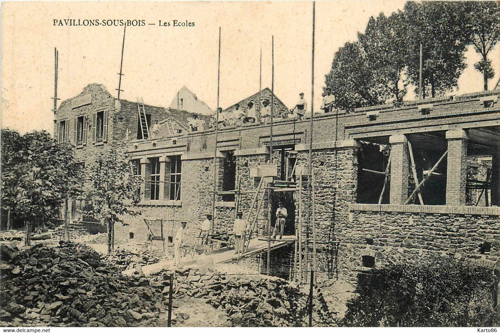 Pavillons Sous Bois * La Construction Des écoles * Travaux école Chantier - Les Pavillons Sous Bois