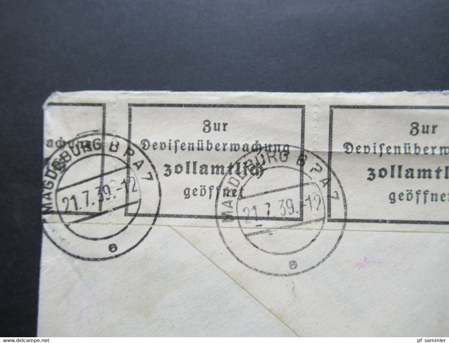 Ecuador 1939 Zensurbeleg über Magdeburg Nach Dresden Zur Devisenüberwachung Zollamtlich Geöffnet - Ecuador