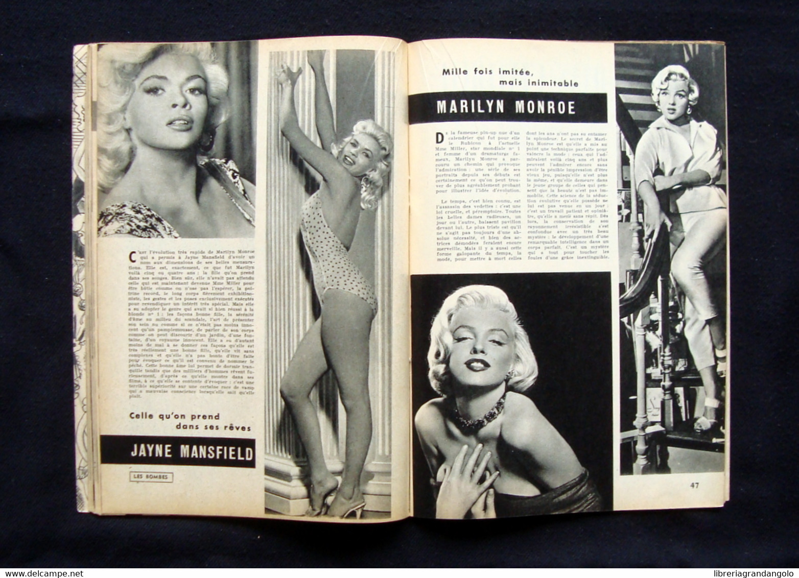 Almanach 1958 Frou Frou Paris Marilyn Mansfield  Monroe Loren - Unclassified