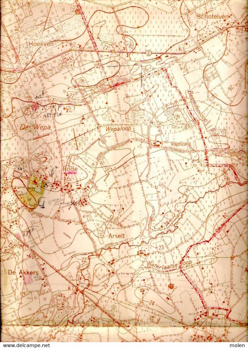 Situatie 1956 ARENDONK STAFKAART 9/5 SCHOONBROEK KORSENDONK KINSCHOT OBROEK RETIE ZWANEVEN VOORHEIDE HET-PLEINTJE S244