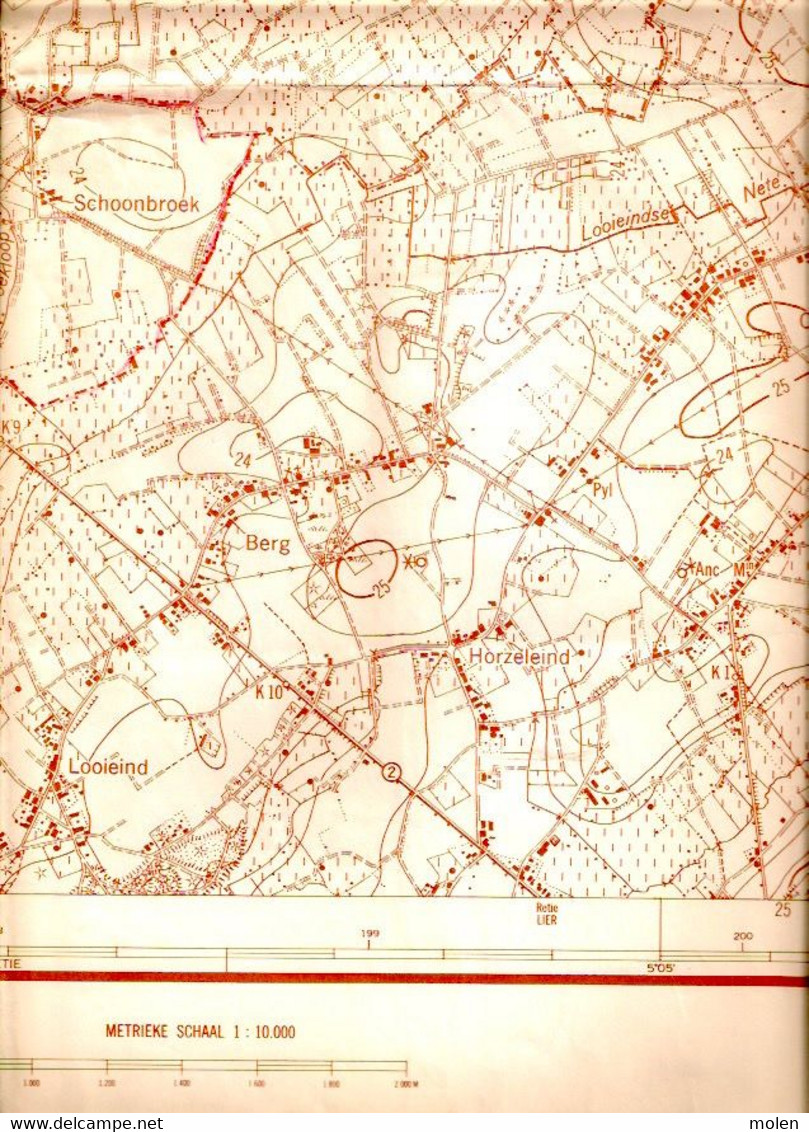 Situatie 1956 ARENDONK STAFKAART 9/5 SCHOONBROEK KORSENDONK KINSCHOT OBROEK RETIE ZWANEVEN VOORHEIDE HET-PLEINTJE S244