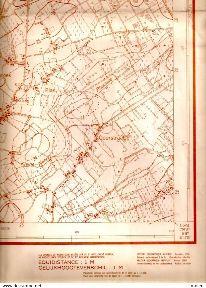 Situatie 1956 ARENDONK STAFKAART 9/5 SCHOONBROEK KORSENDONK KINSCHOT OBROEK RETIE ZWANEVEN VOORHEIDE HET-PLEINTJE S244