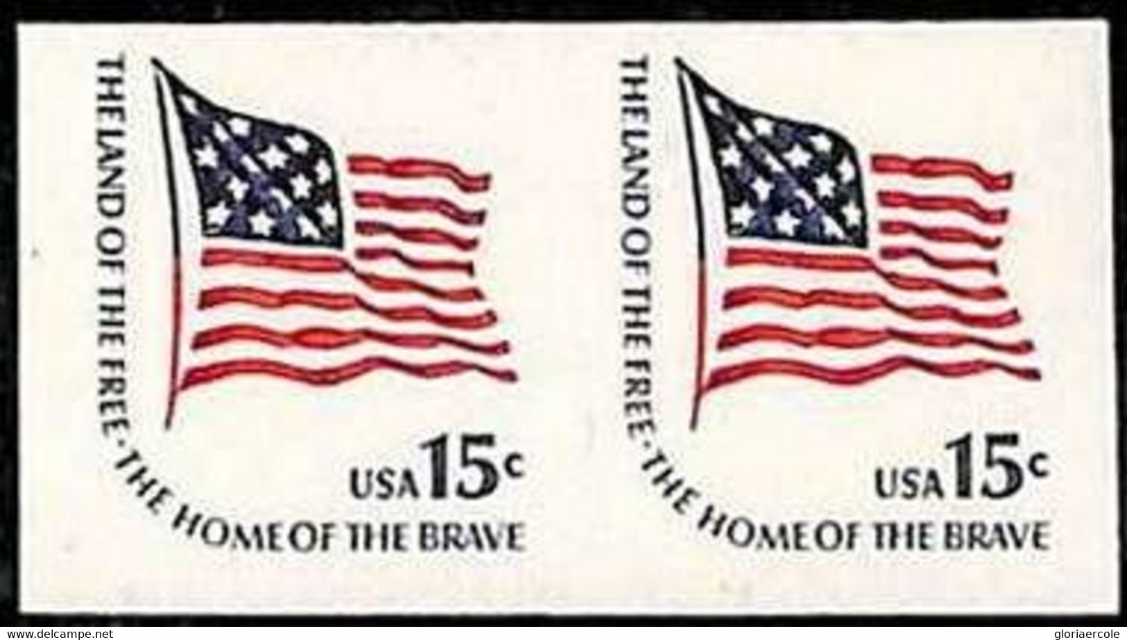 94812f  - USA - STAMPS - SC #  1618Cd - IMPERF PAIR - MNH Flag HOME Of The BRAVE - Errors, Freaks & Oddities (EFOs)