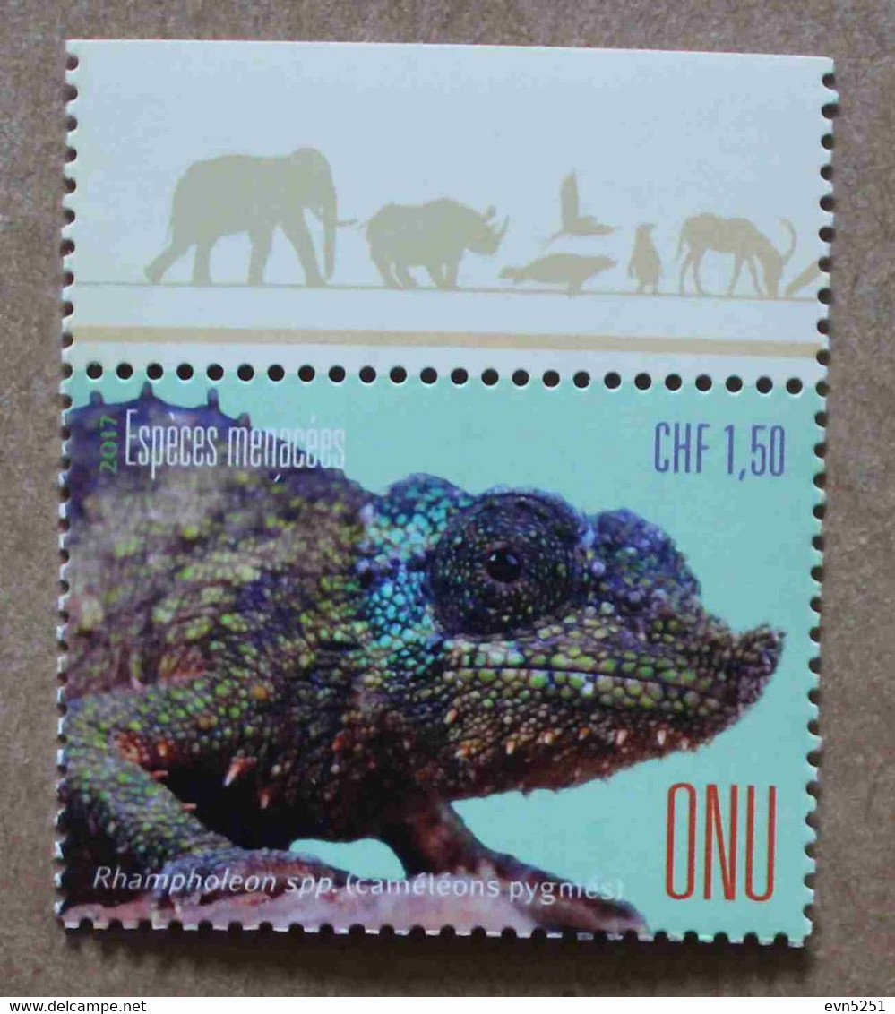 Ge17-01 : Nations Unies (Genève) / Faune Et Flore - Caméléon Pygmée - Unused Stamps