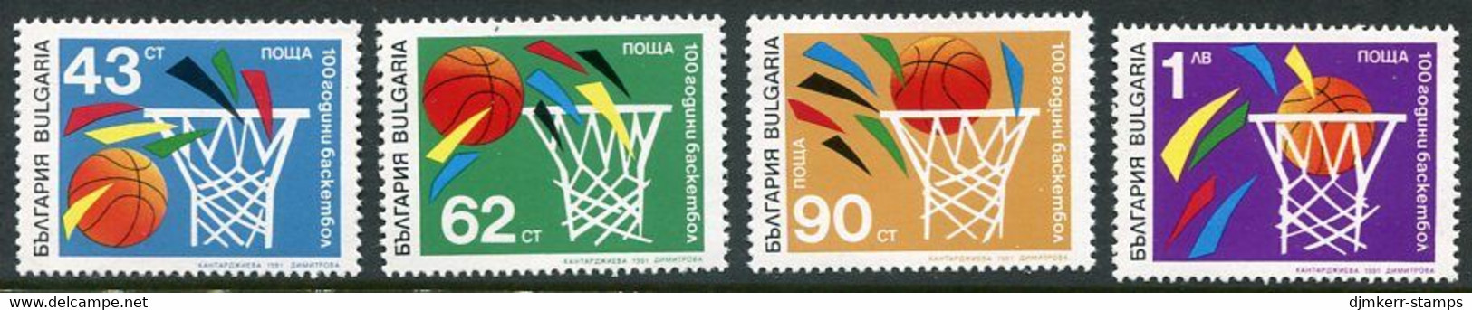 BULGARIA 1991 Basketball Centenary MNH / **.  Michel 3940-43 - Altri & Non Classificati