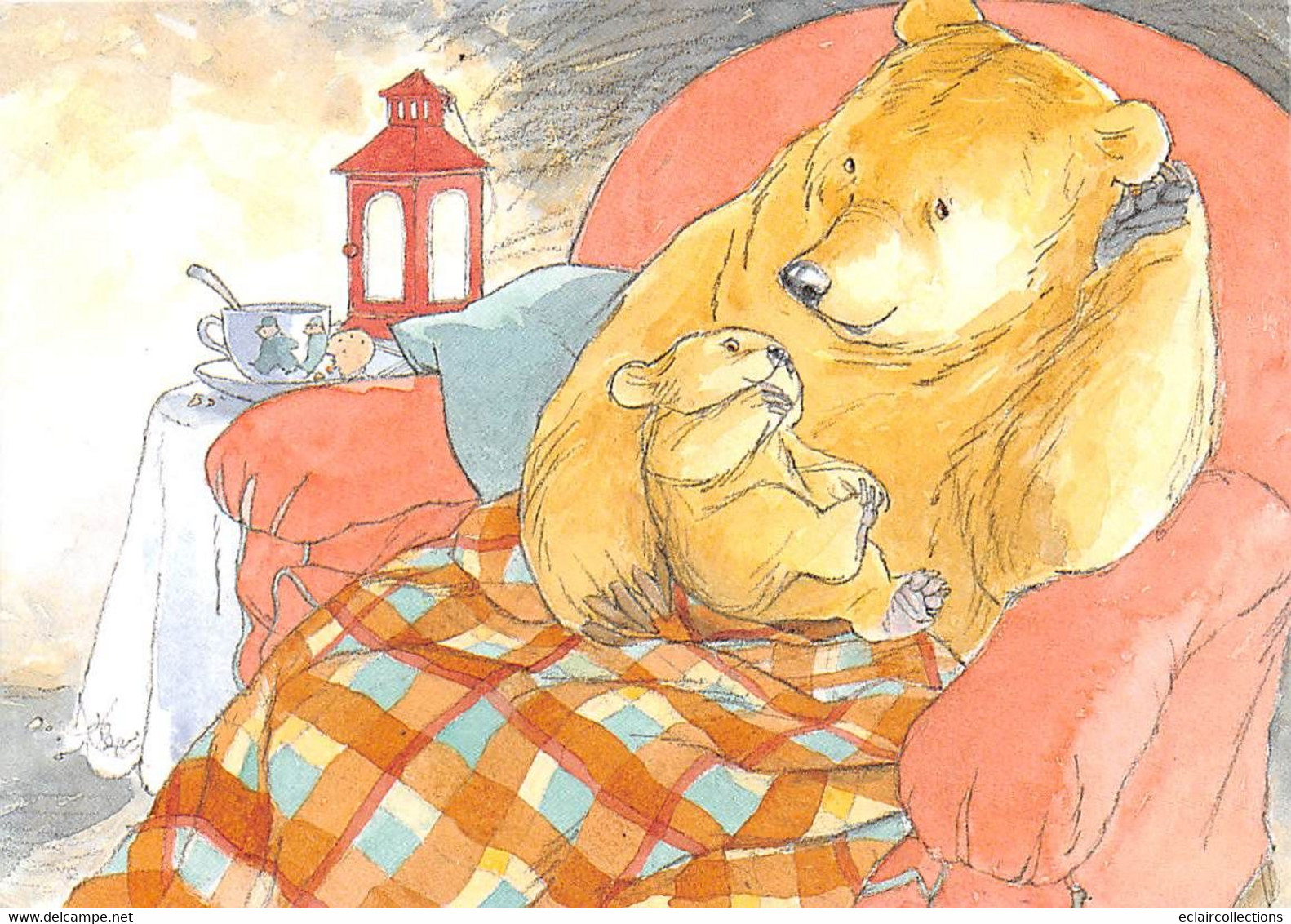 Thème:  Ours.     Ourse Et Son Petit .Du Livre De Barbara Firth     10x15      (voir Scan - Bears