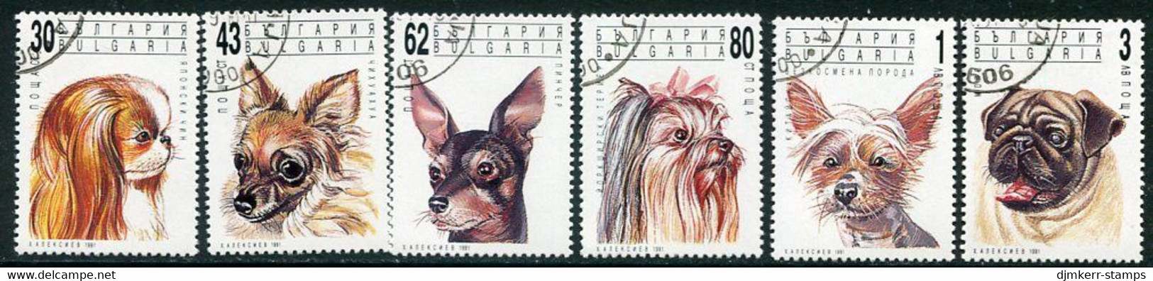 BULGARIA 1991 Dogs Used.  Michel 3929-34 - Gebruikt