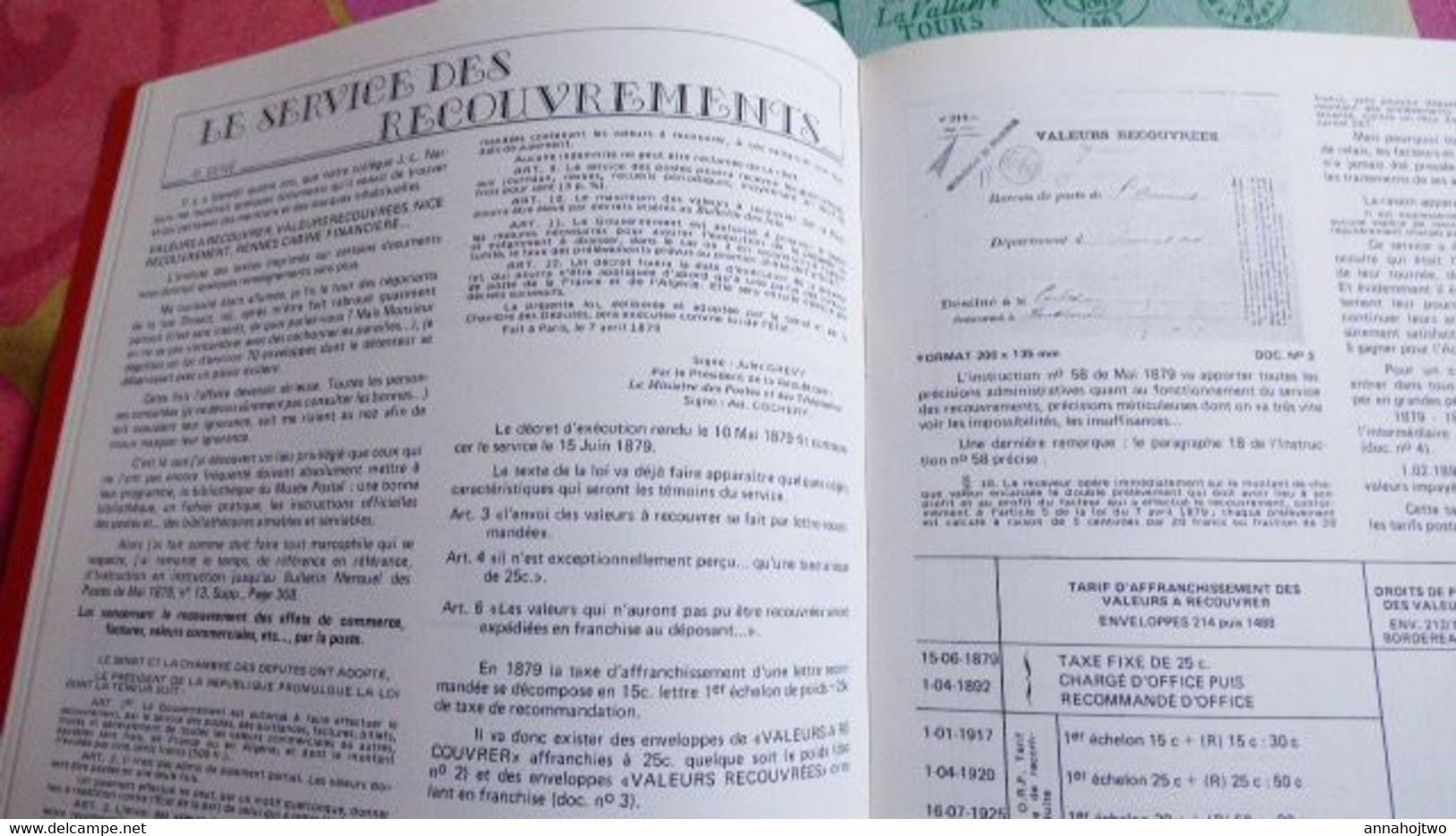 FEUILLES MARCOPHILES 224:P.P.,Retrodato Postes sardes,Télégrammes,Bur.Dpt Vienne,Recouvrements,garnison Luxembourg,P.G.