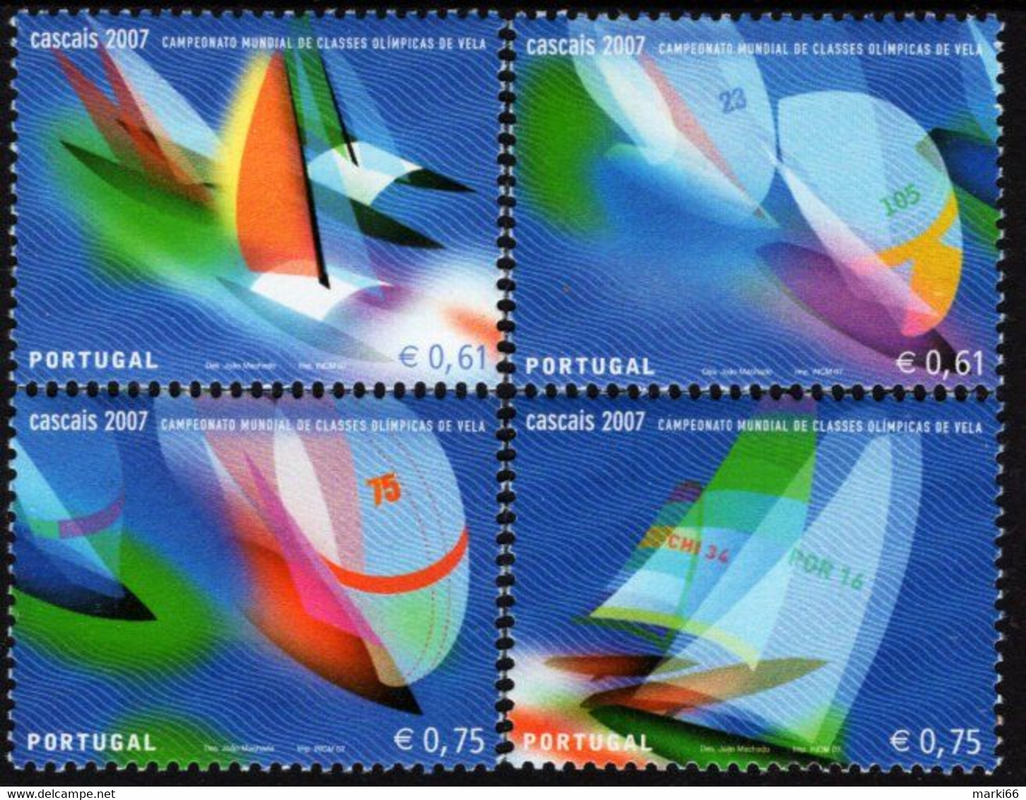 Portugal - 2007 - World Olympic Class Yachting Cup In Cascais - Mint Stamp Set - Neufs