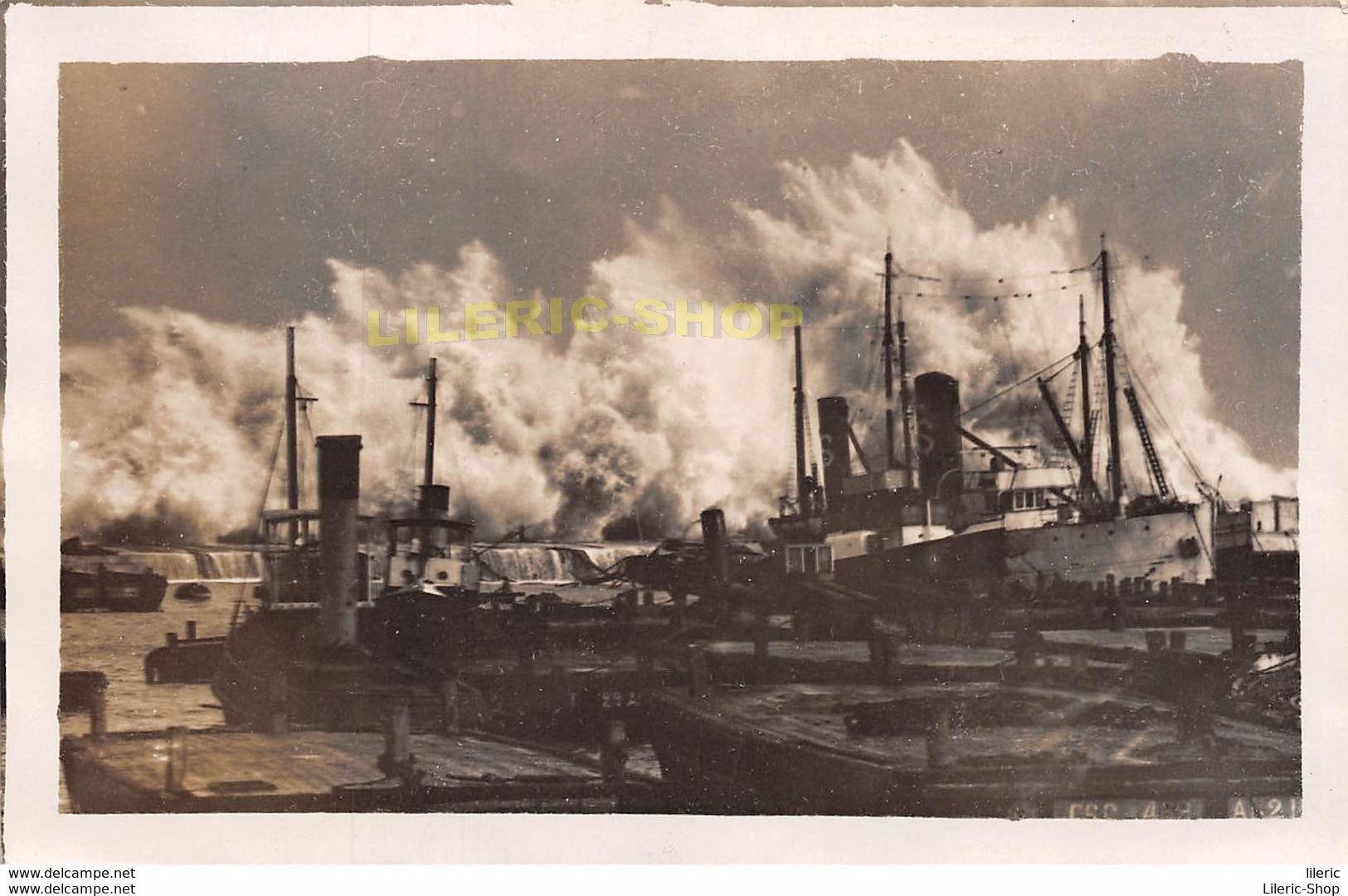 Carte-Photo RAYNAL ▬ Port D'Alger "Souvenir De La Terrible Tempête Du 12 Et 13 Décembre 1931"  (¬‿¬) ♥ - Algiers