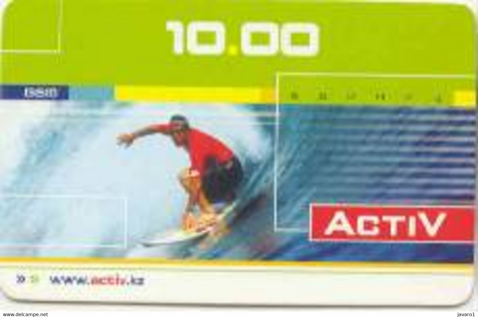 KAZACHSTAN : KAZR03B 10u ACTIV Watersurf   04/04 USED Exp: 04/04 - Kazachstan