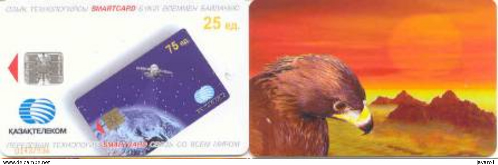 KAZACHSTAN : KAZ-C01C 25u CardSpacehip75u/ Eagle Ctrl Under KAZAK USED - Kasachstan