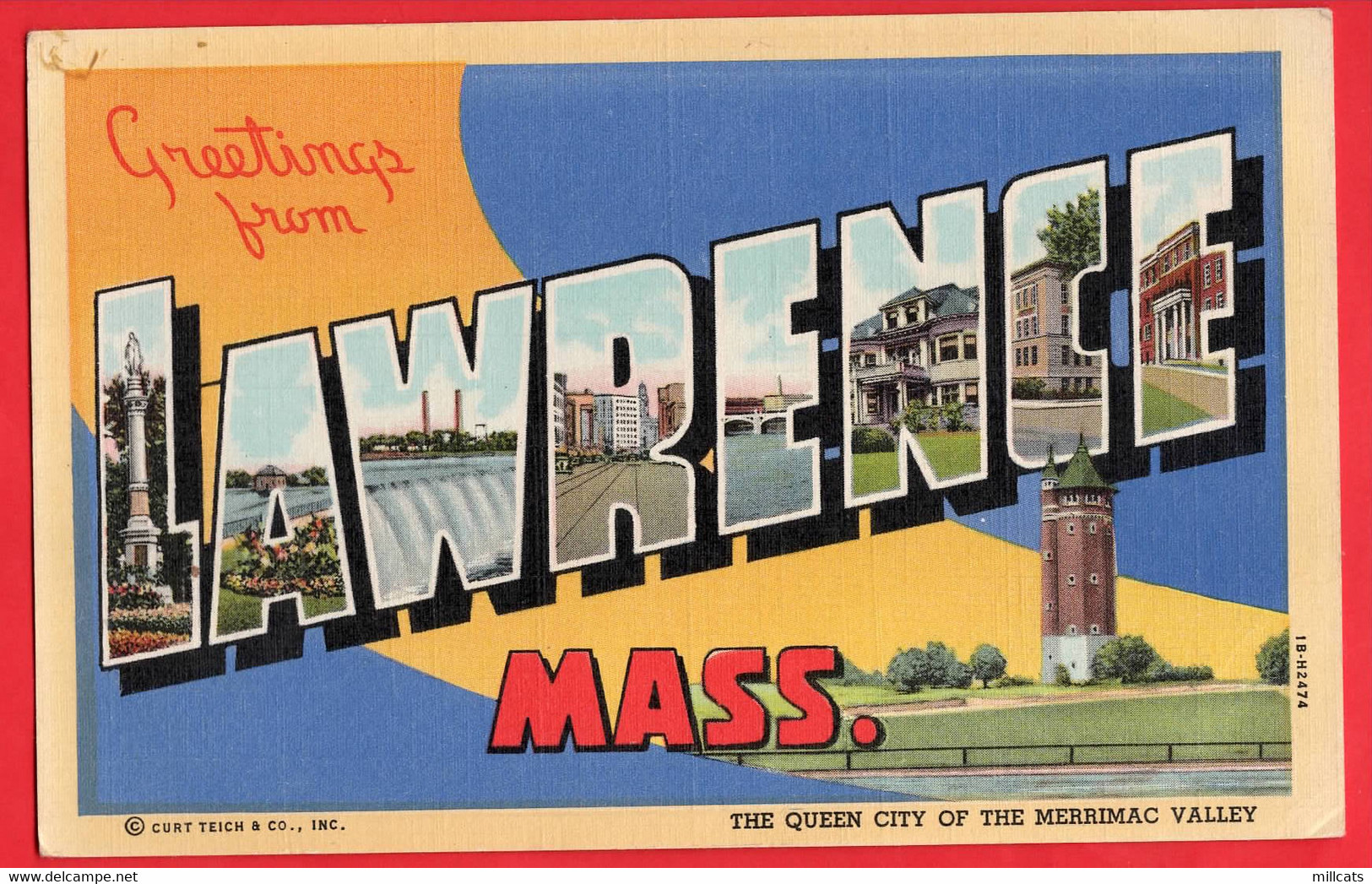 USA  MASS   GREETINGS FROM LAWRENCE - Lawrence