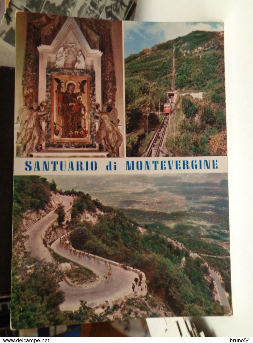 2 Cartoline Santuario Di Montevergine Prov Avellino  1966 E 1954  Timbro Pellegrinaggio - Avellino