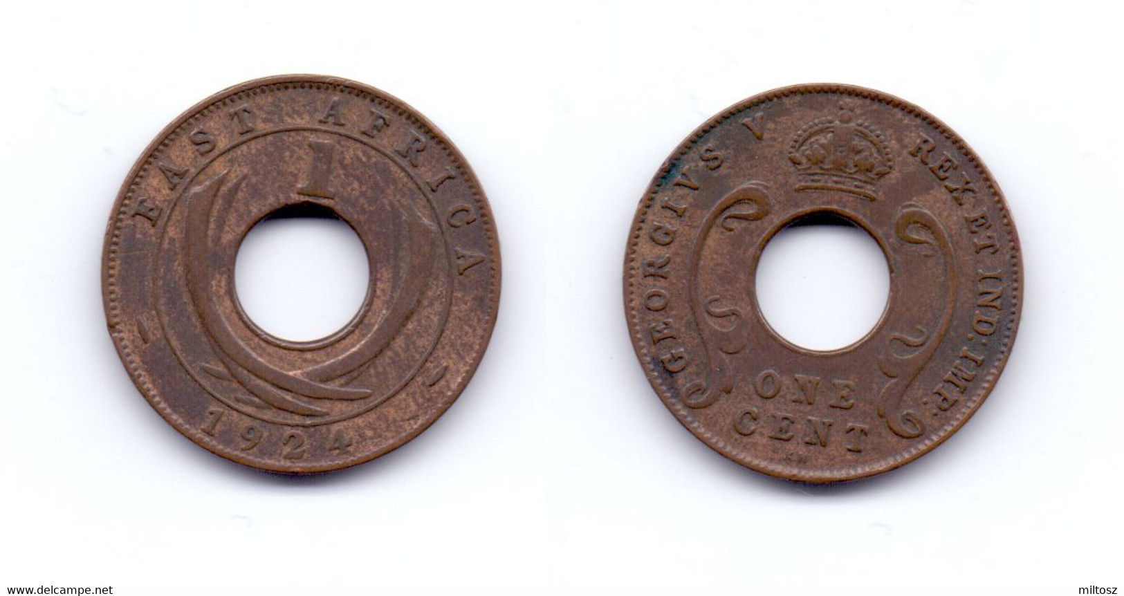 East Africa 1 Cent 1924 KN - British Colony