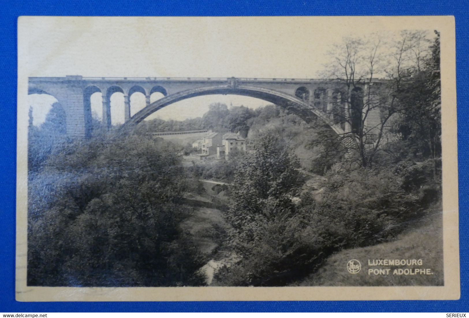 I  24 LUXEMBOURG 1923 BELLE CARTE P A  POUR PARIS R BRANCIERE + PONT ADOLPHE - 1914-24 Marie-Adélaïde