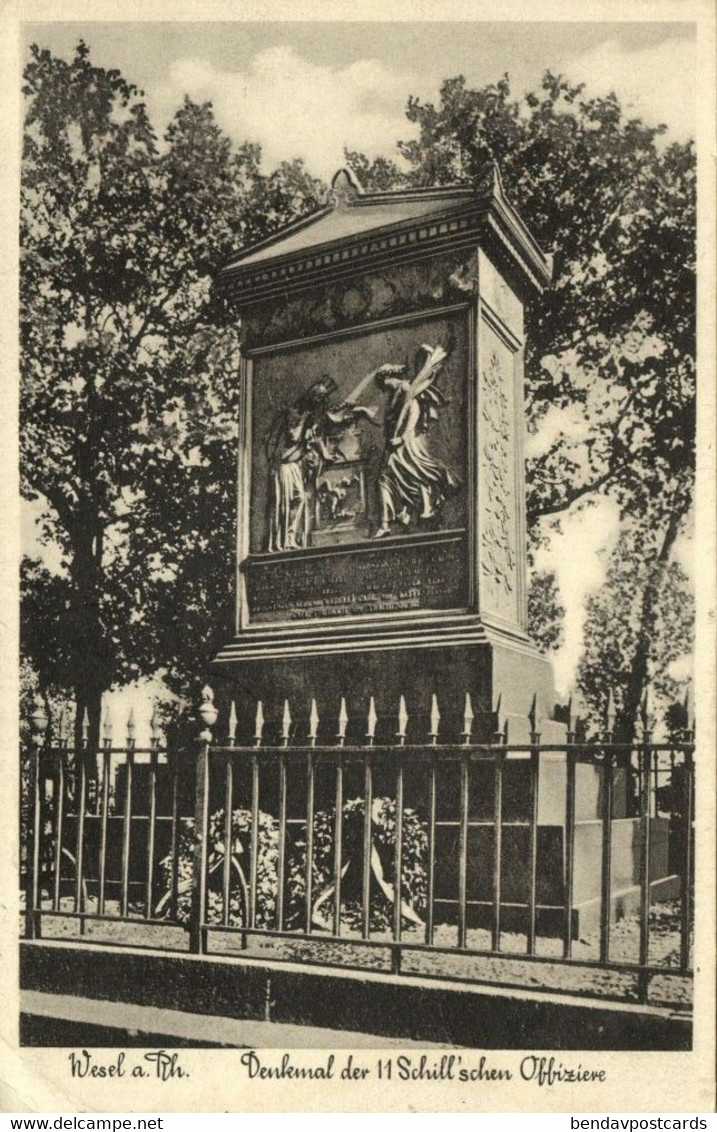 WESEL, Denkmal Der 11 Schill'schen Offiziere (1940) AK - Wesel