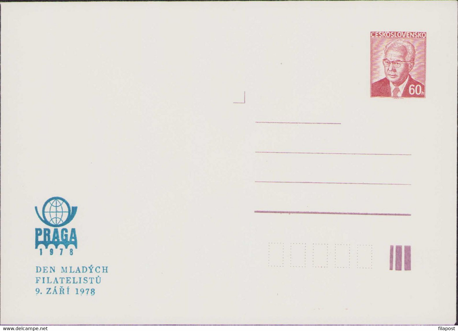 1978 Prague Praga Czech Republic Envelope Czechoslovakia P54 - Buste