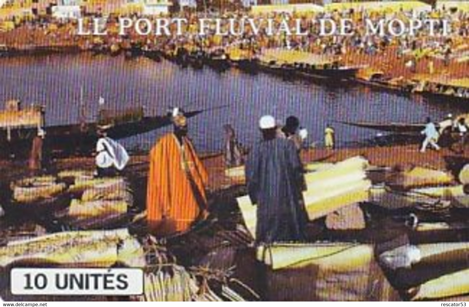 Rare Carte Téléphonique Mali Le Port Fluvial De Mopti 10 Unités - Malí