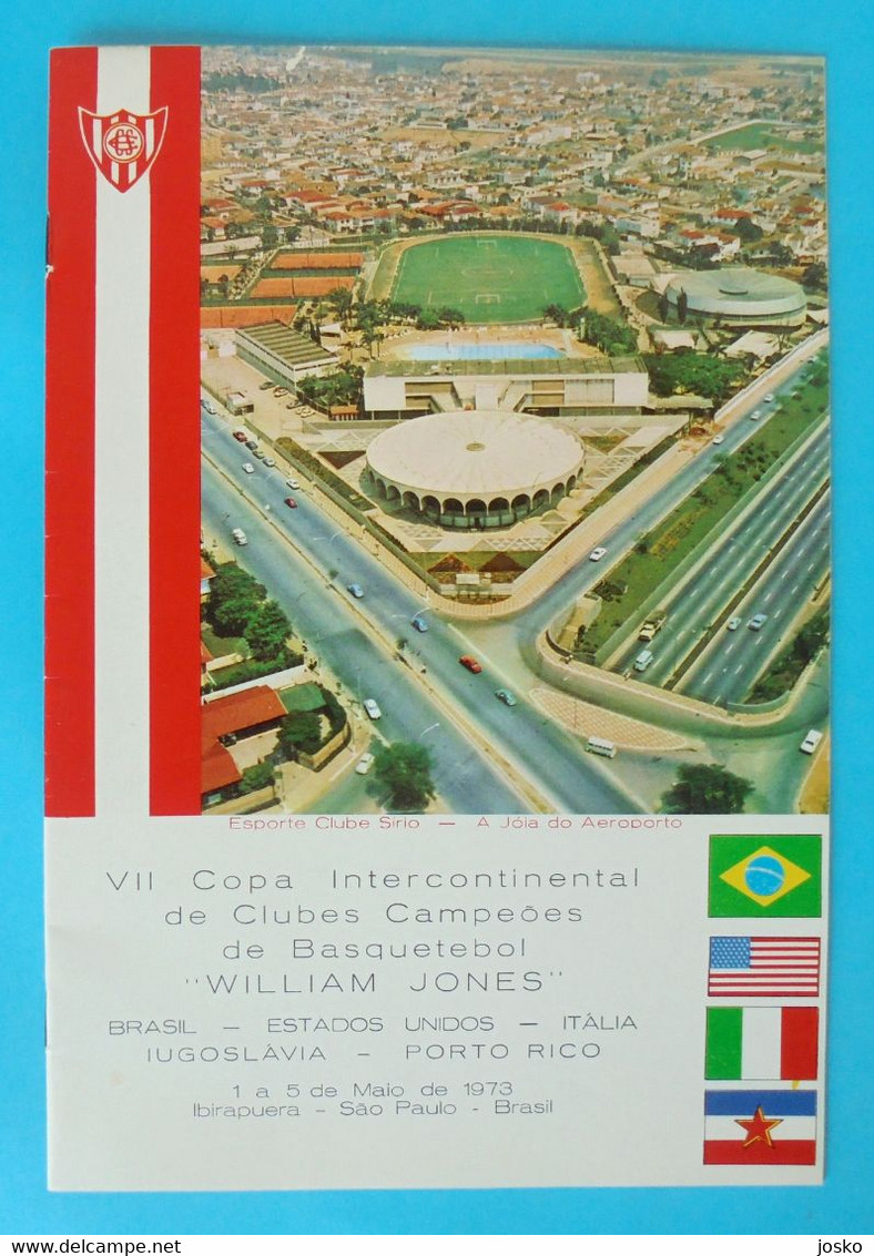1973 FIBA INTERCONTINENTAL CUP Sao Paulo Brazil - Basketball Programme Ignis Varese Lexington Marathon Oil Sirio Bayamon - Boeken
