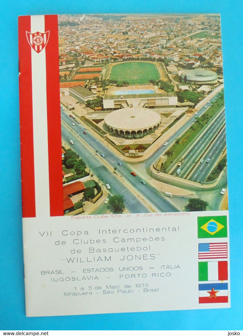 1973 FIBA INTERCONTINENTAL CUP Sao Paulo Brazil - basketball programme Ignis Varese Lexington Marathon Oil Sirio Bayamon