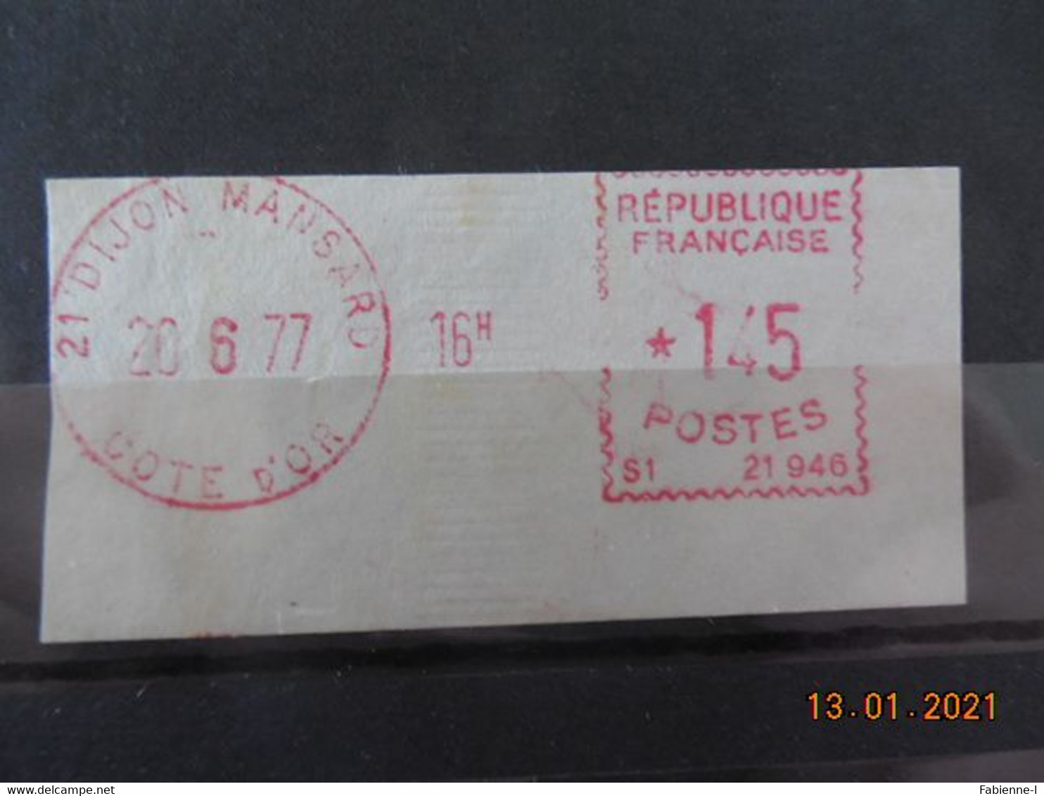 Vignette D'affranchissement Du Bureau De Dijon Mansard 1977 - 1969 Montgeron – Papier Blanc – Frama/Satas