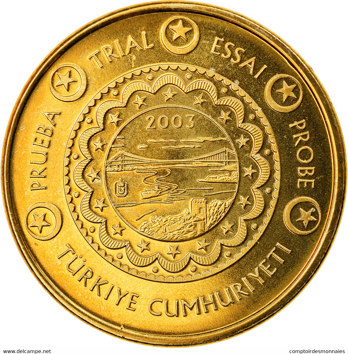 Turquie, Médaille, 10 C, Essai-Trial, 2003, Paranumismatique, FDC, Laiton - Pruebas Privadas