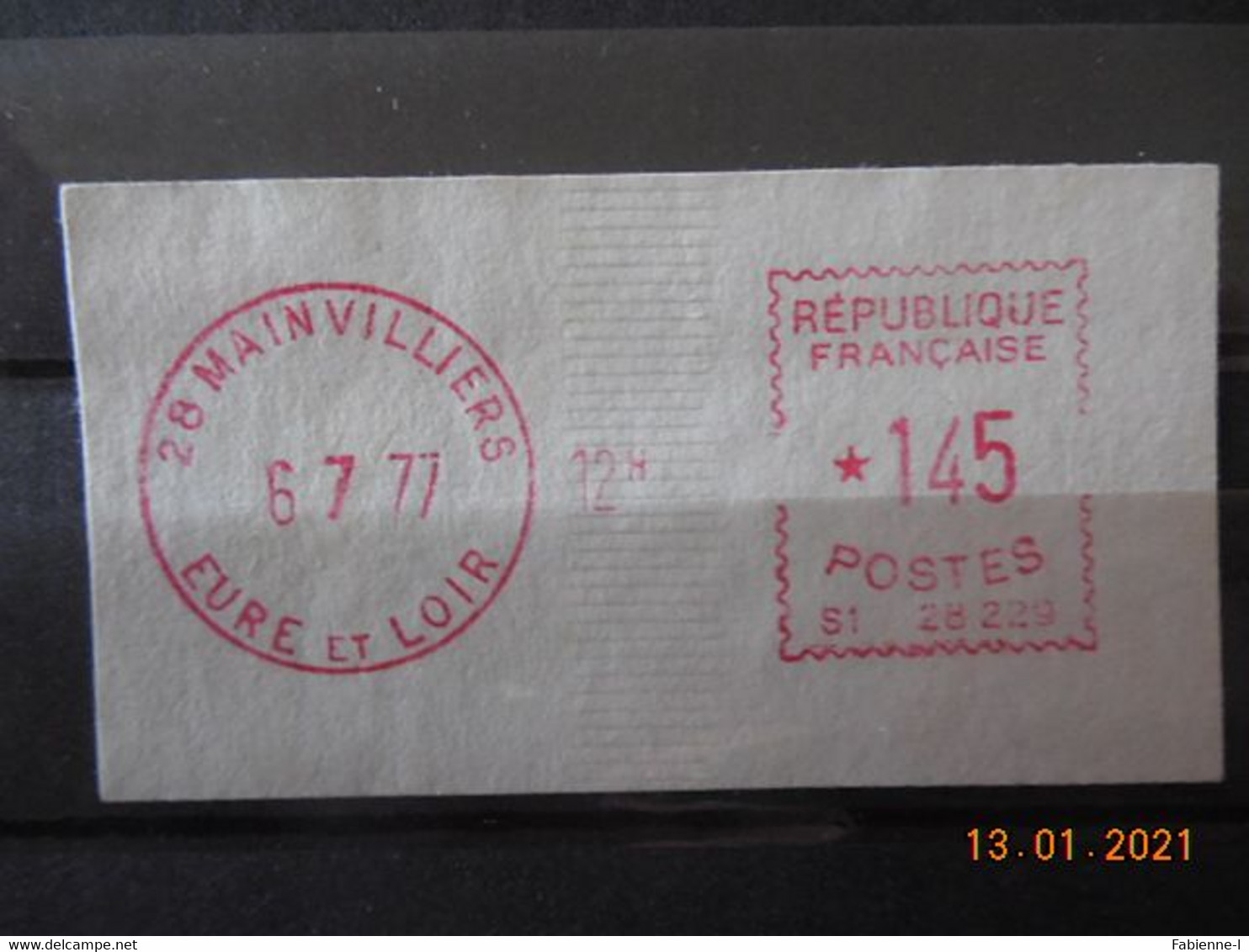 Vignette D'affranchissement Du Bureau De Mainvilliers 1977 - 1969 Montgeron – Papier Blanc – Frama/Satas