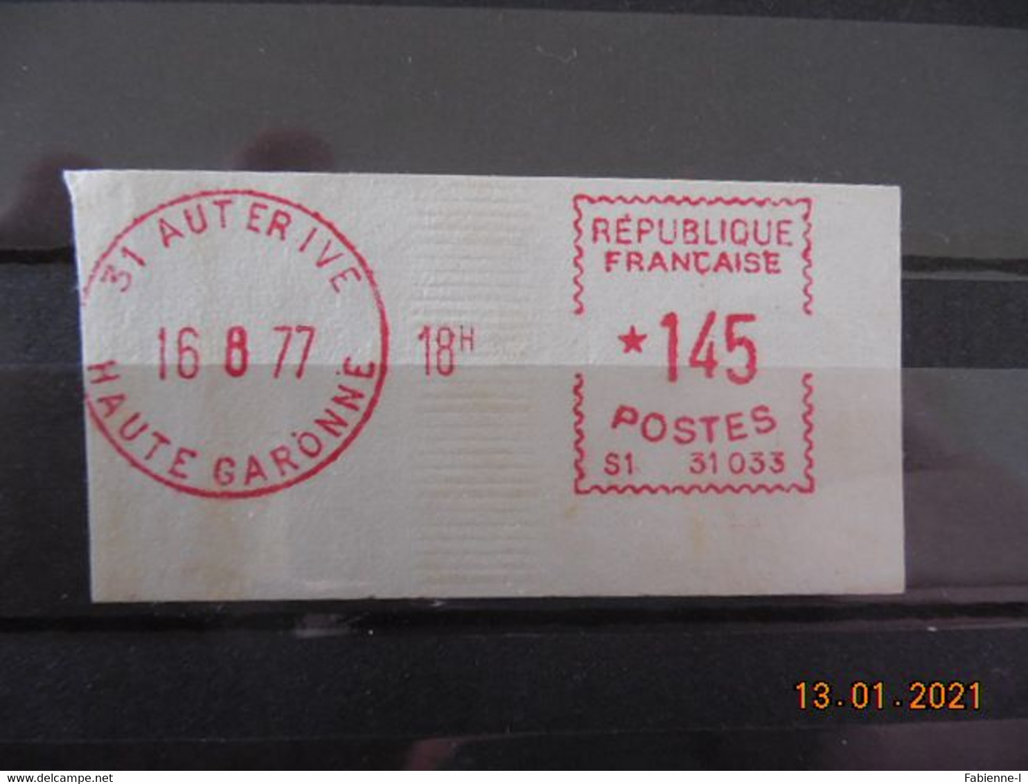 Vignette D'affranchissement Du Bureau De Auterive 1977 - 1969 Montgeron – Papier Blanc – Frama/Satas