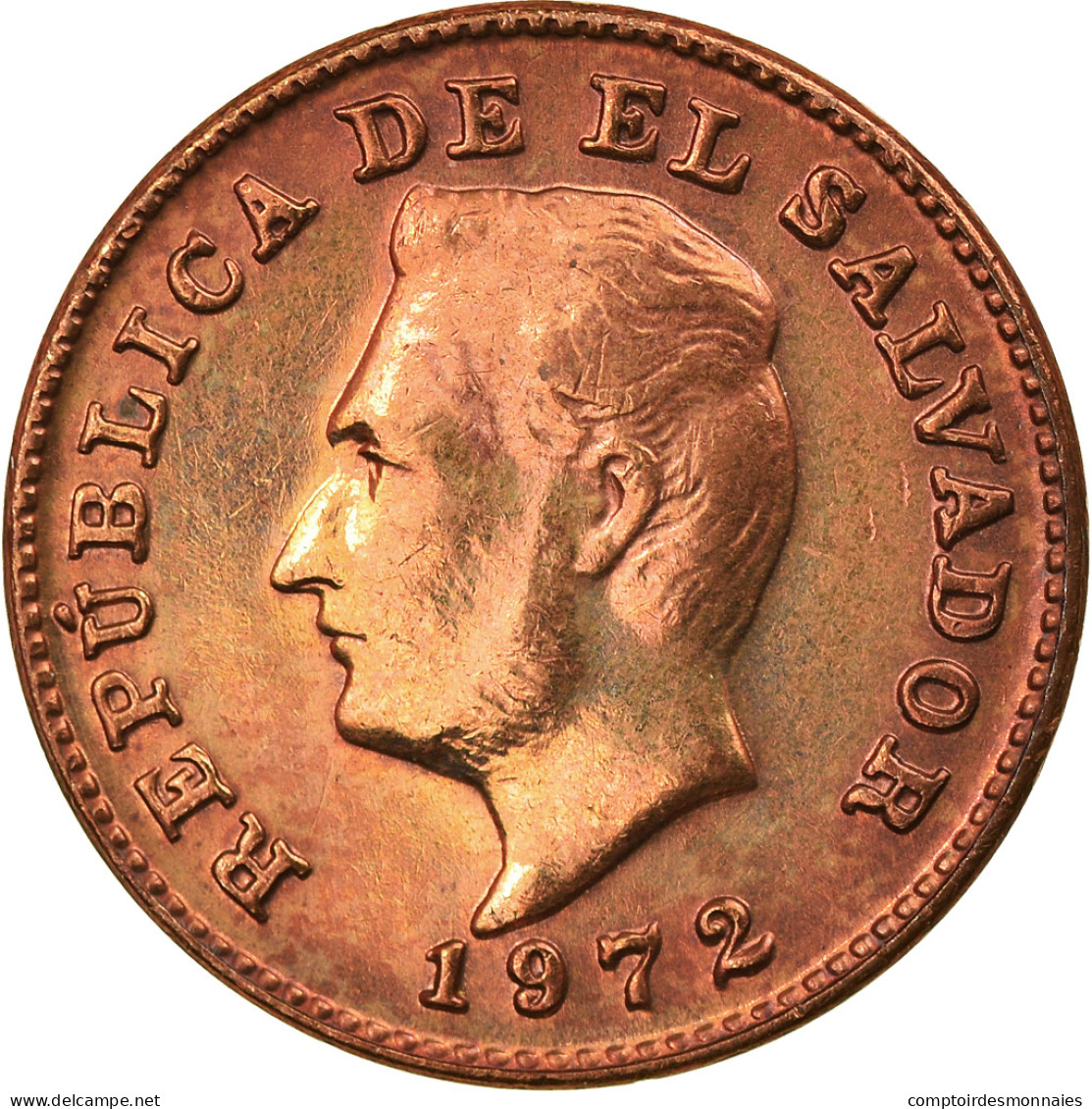 Monnaie, El Salvador, Centavo, 1972, SUP+, Bronze, KM:135.1 - El Salvador