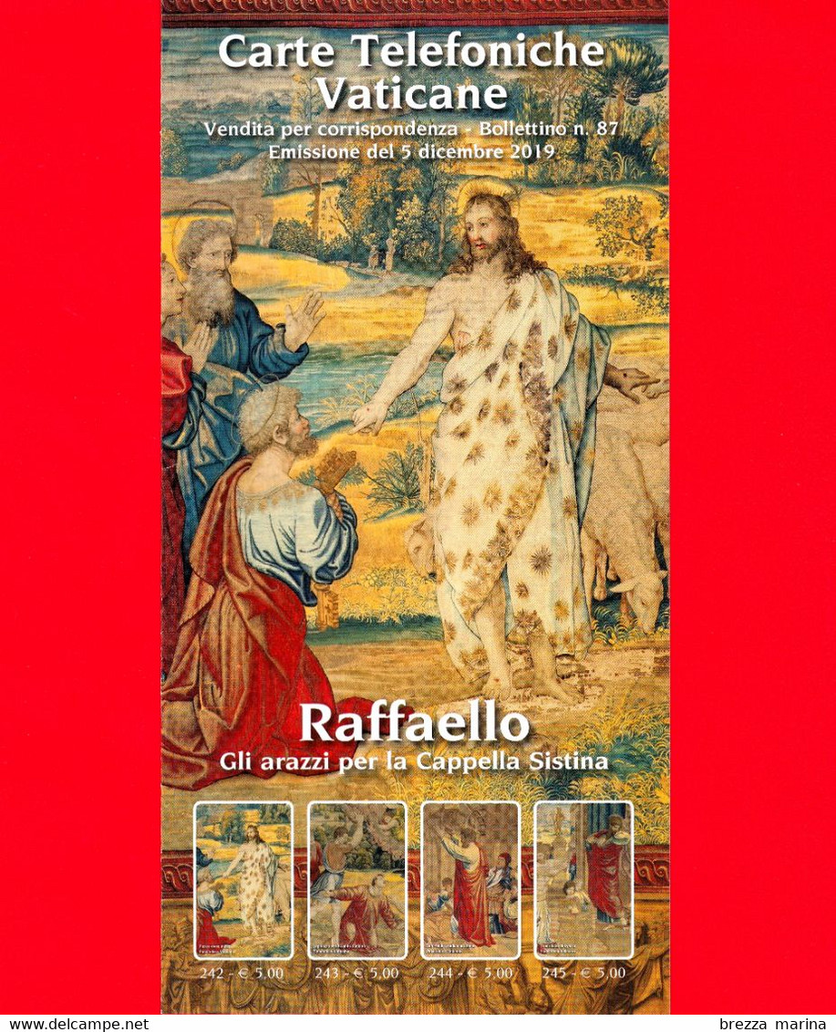 VATICANO - 2019 - Carte Telefoniche Vaticane  - Bollettino Ufficiale N. 87 - Raffaello - Gli Arazzi Cappella Sistina - Covers & Documents