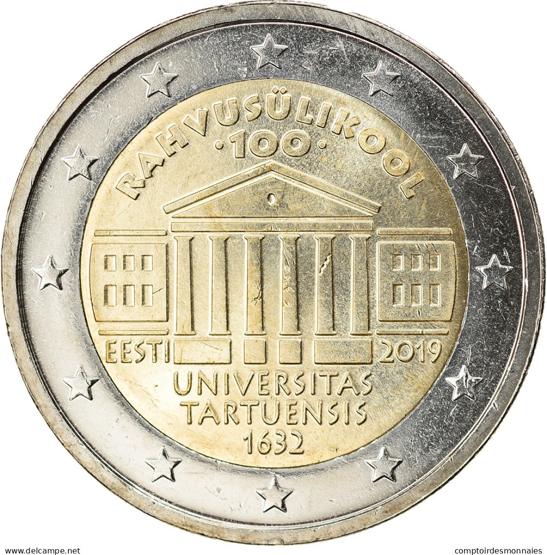 Estonia, 2 Euro, University Of Tartu, 2019, SPL, Bi-Metallic - Estonia
