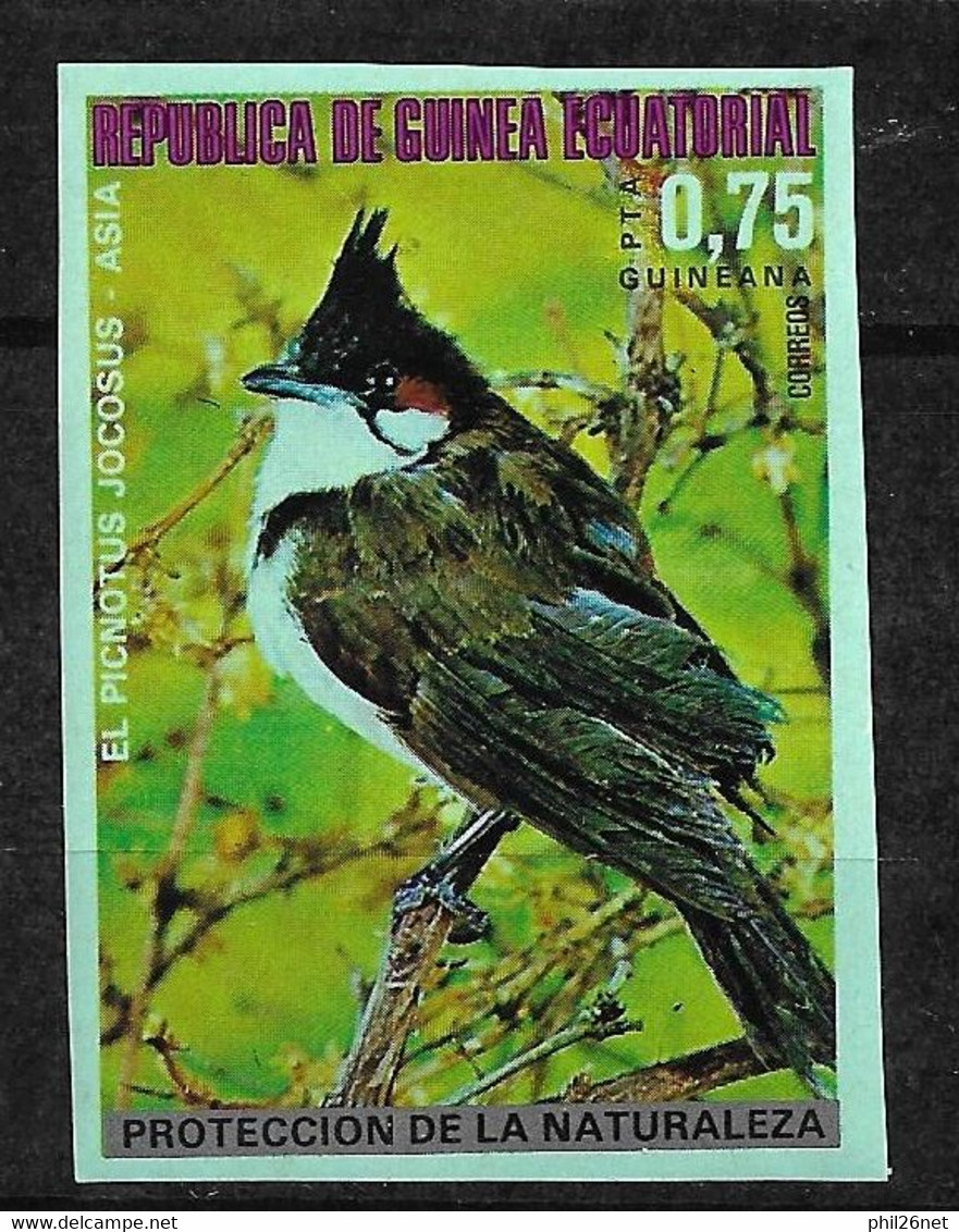 Guinée équatoriale N° 54e Non Dentelé Oiseaux  Bulbul D'Orphée I   Neuf  * *   TB = MNH VF   Voir Scans    - Picchio & Uccelli Scalatori