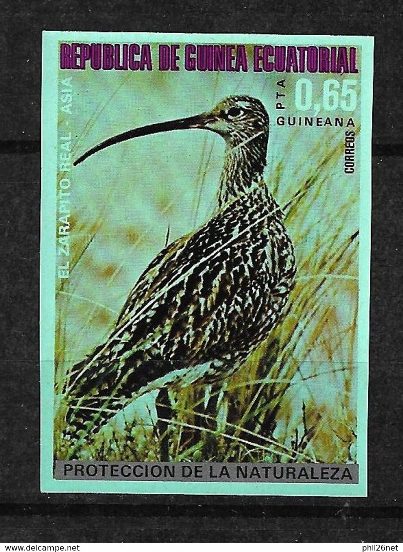 Guinée équatoriale N° 54f Non Dentelé Oiseaux  Courlis Cendré    Neuf  * *   TB = MNH VF   Voir Scans    - Spechten En Klimvogels