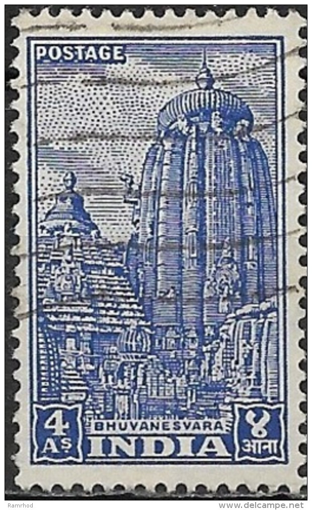 INDIA 1949 Bhuvanesvara -  4a. - Blue FU - Usados