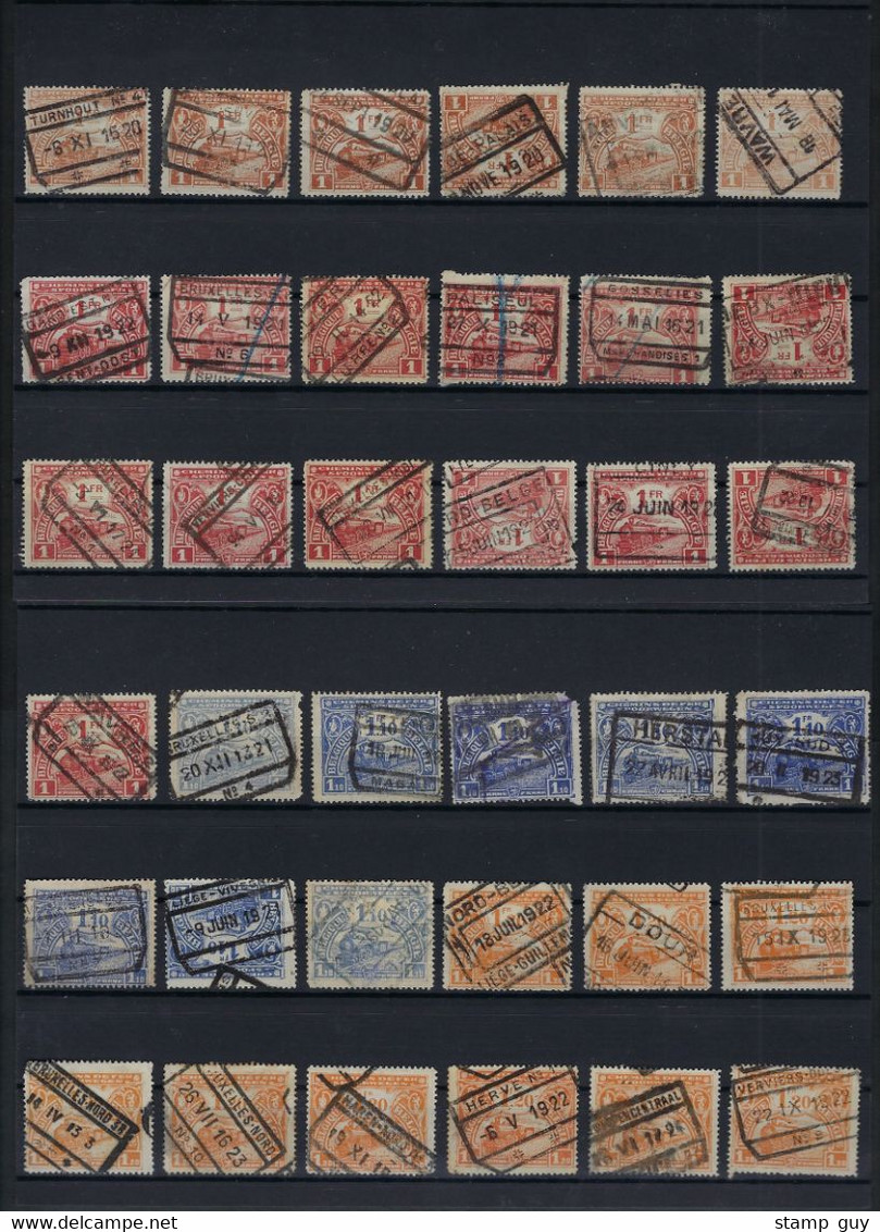 Groot lot uitgifte's LE HAVRE , LONDEN en MECHELEN gestempeld met ZELDZAME excemplaren  ; zie 10 scans ! LOT 169