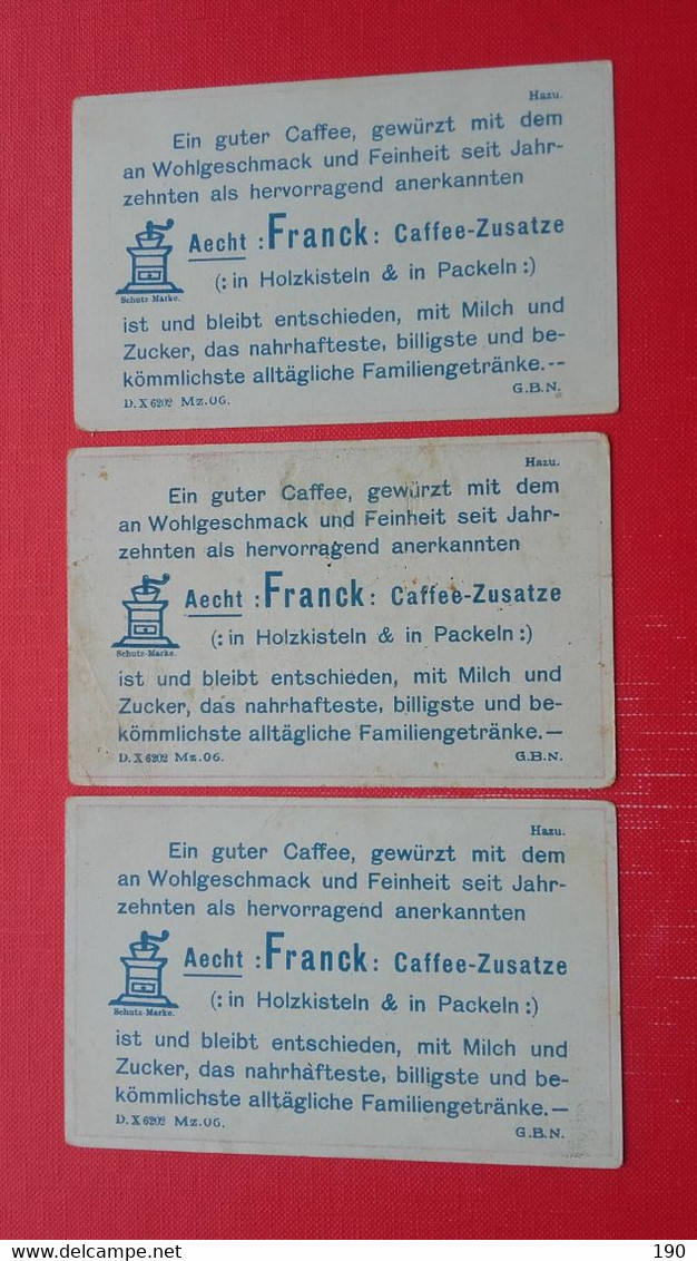 HEINRICH FRANCK SOHNE,LINZ A/D.Butterflies(Butterfly)-3 OLD CARDS - Tea & Coffee Manufacturers