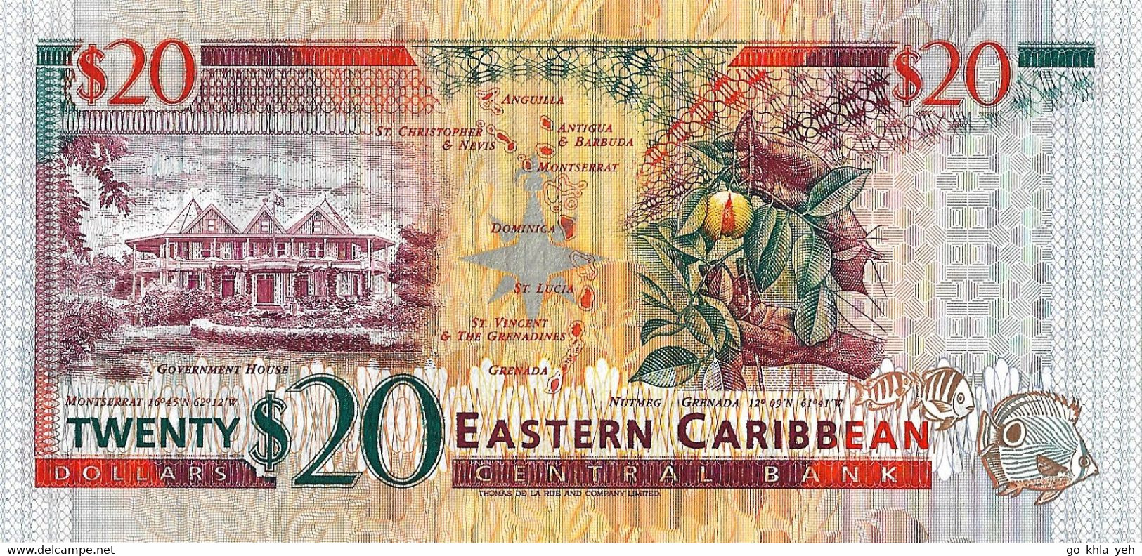 CARAÏBES ORIENTALES - GRENADE  1994  20 Dollar - P.33g  Neuf - UNC - Caraibi Orientale