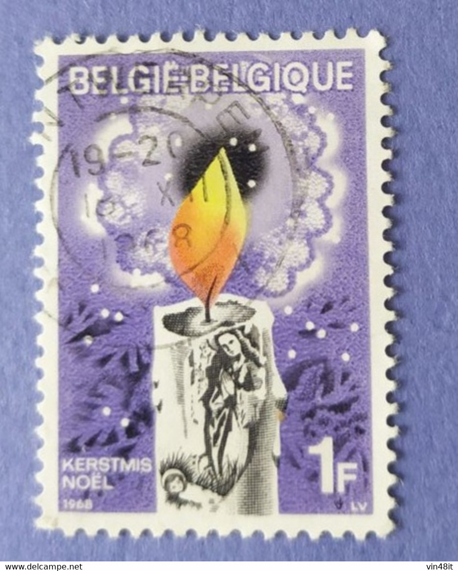 1968 -   BELGIO   -  VALORE  1  FRANCO   - USATO - Used Stamps