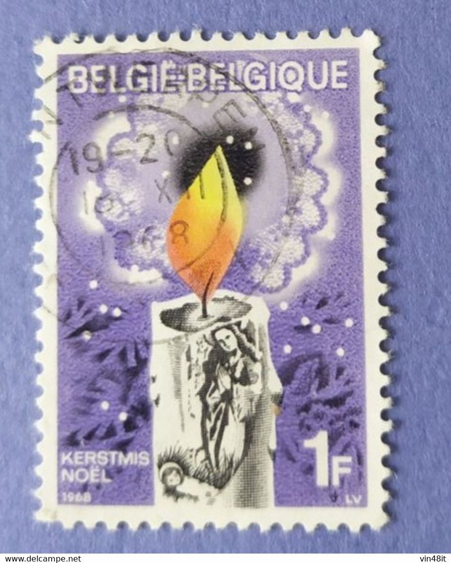 1968 -   BELGIO   -  VALORE  1  FRANCO   - USATO - Gebraucht