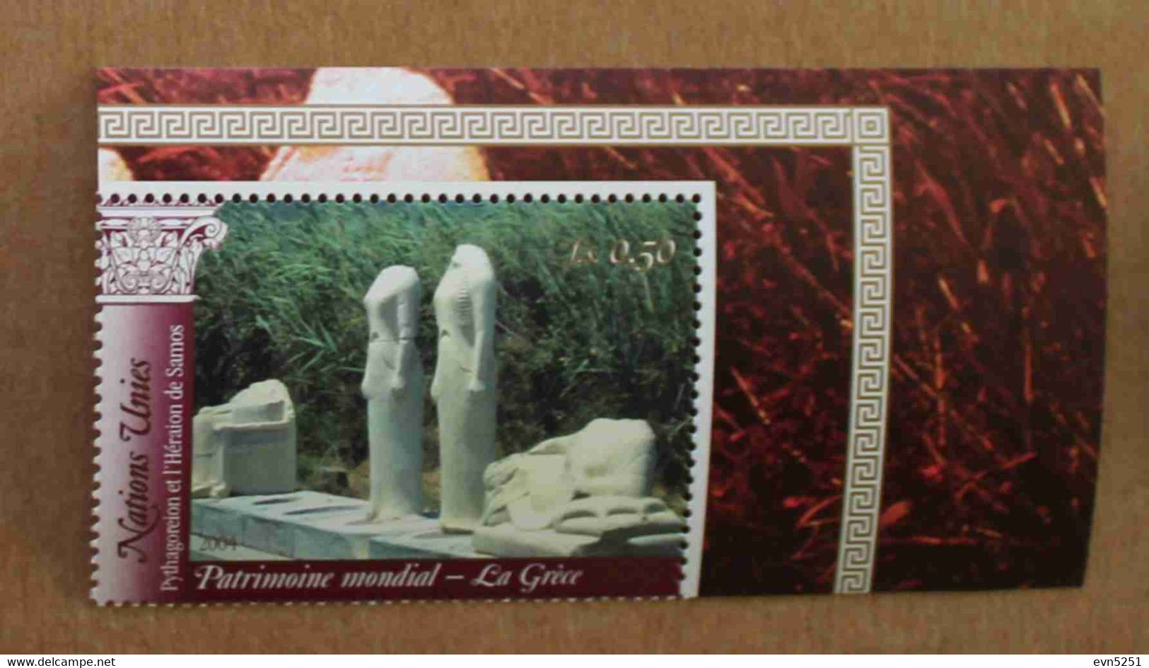 Ge04-02 : Nations Unies (Genève) / Patrimoine Mondial - La Grèce Antique, Statues Du Sanctuaire Heraion - île De Samos - Neufs