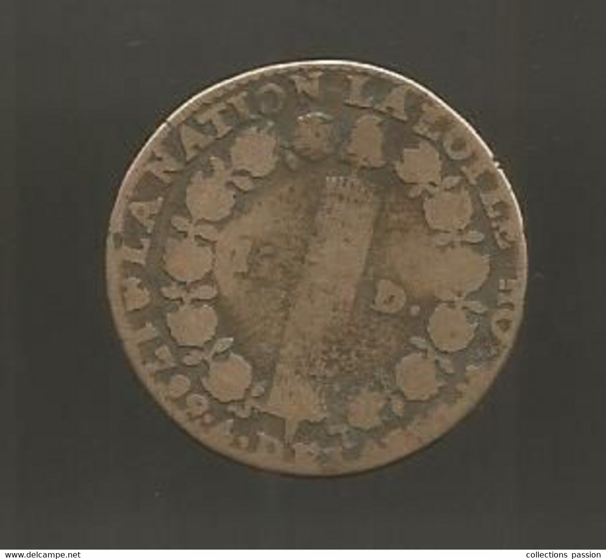 Monnaie , 12 DENIERS DIT AU FAISCEAUX , 1792 T ,  2 Scans - Otros & Sin Clasificación