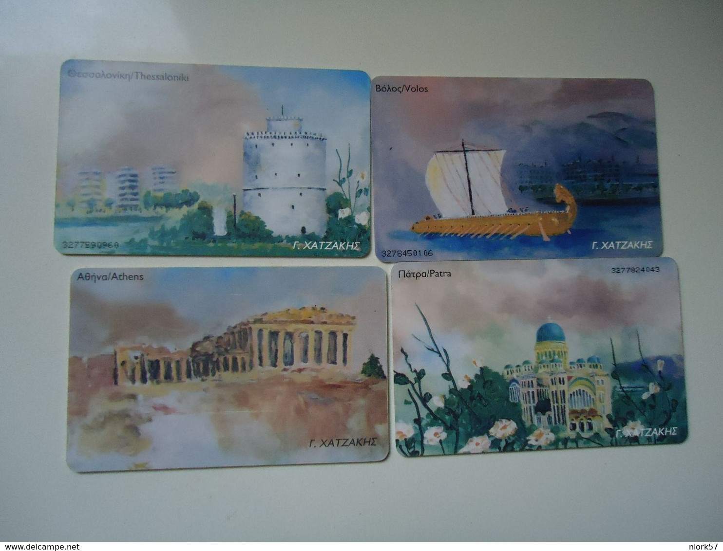 GREECE USED CARDS SET   4 OLYMPIC TOWNS OLYMPIC GAMES 2004 ATHENS - Juegos Olímpicos