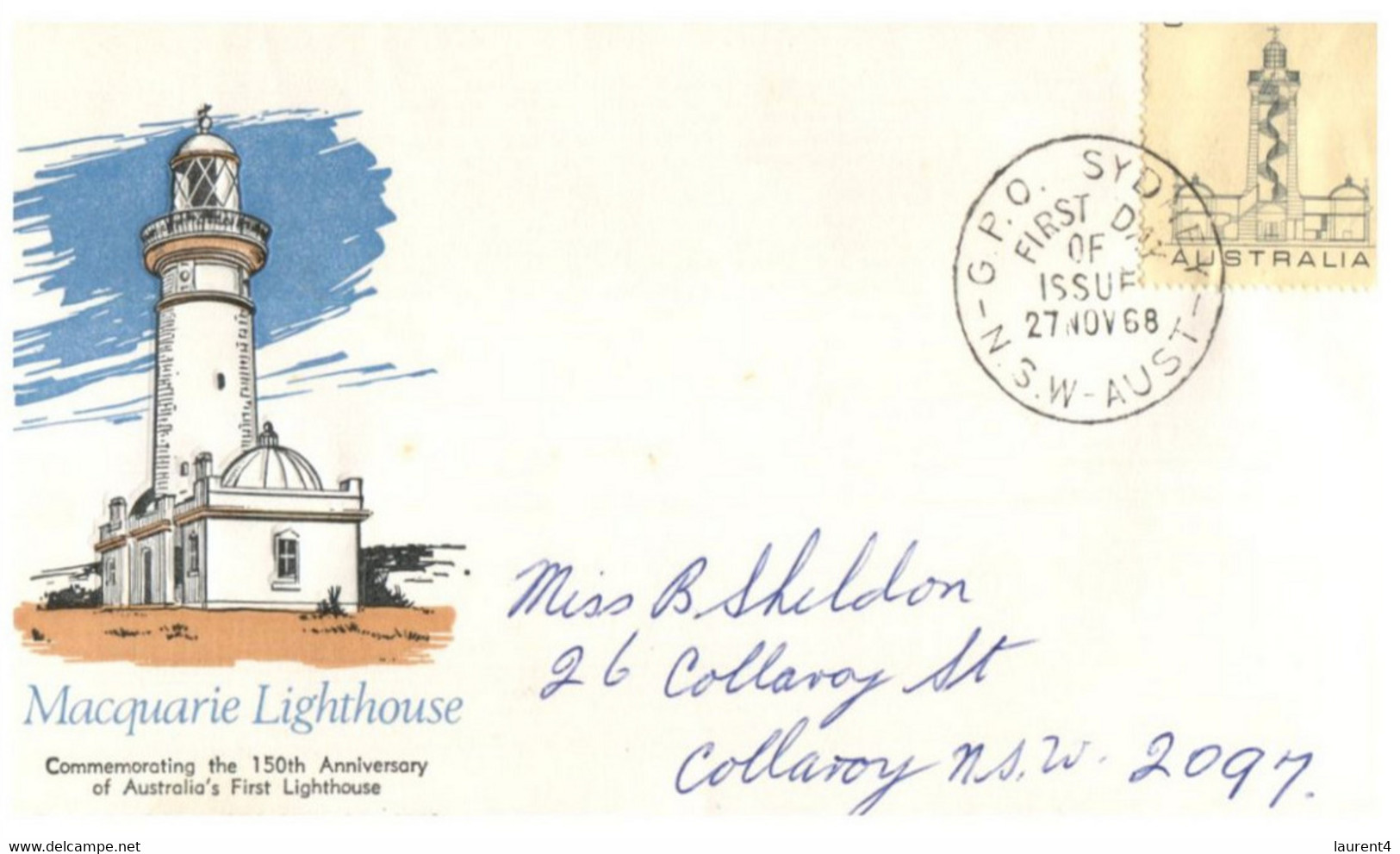 (EE 22) Old FDC - (Australia) 1968 - Macquarie Lighthouse - Phare De Macquarie - Ersttagsbelege (FDC)