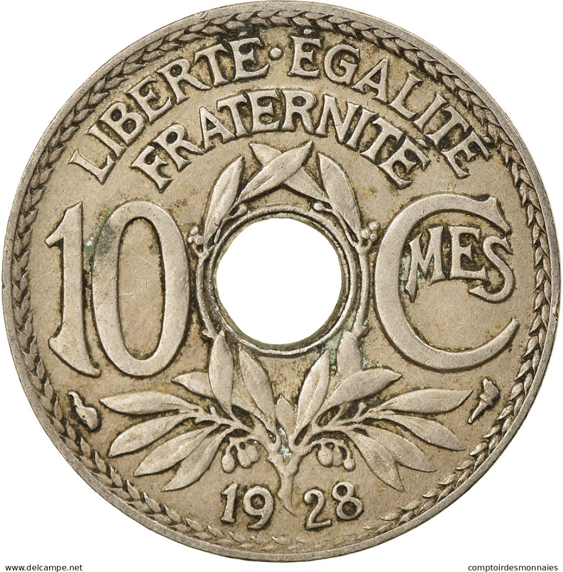Monnaie, France, Lindauer, 10 Centimes, 1928, TB+, Copper-nickel, Gadoury:286 - Andere & Zonder Classificatie