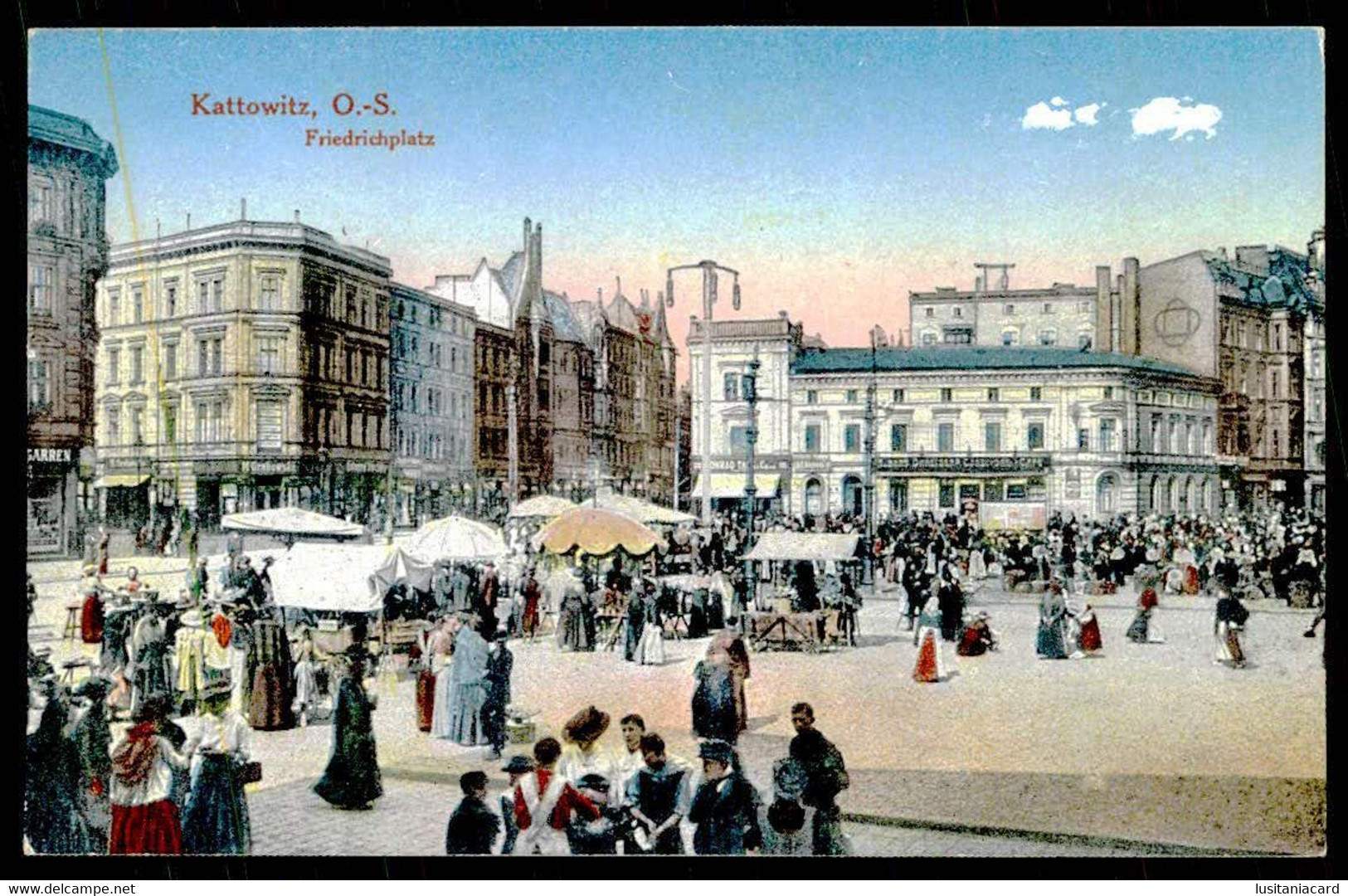 POLAND - KATTOWITZ - Friedrichplatz.  Carte Postale - Ferias