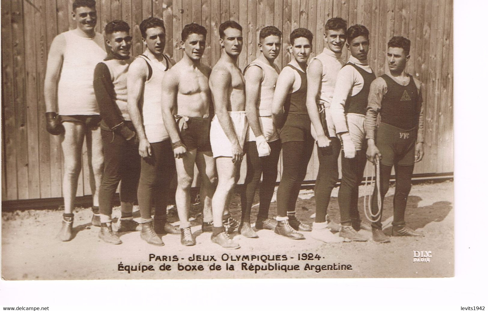 CARTE POSTALE - BOXE- JEUX OLYMPIQUES 1924 - EQUIPE D'ARGENTINE - - Olympic Games