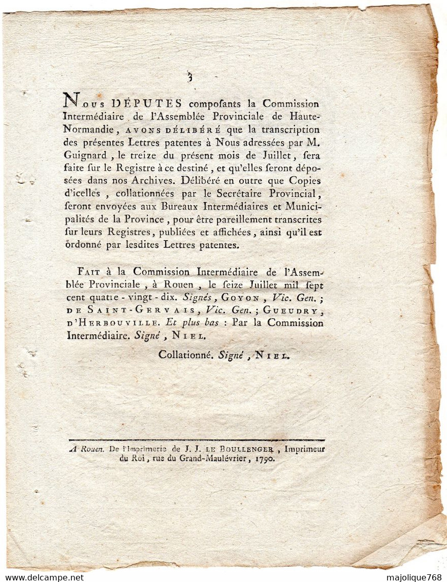 Lettres Patentes Du Roi - Sur Un Décret De L'Assemblée Nationale , Concernans Les Foires Franches - - Décrets & Lois